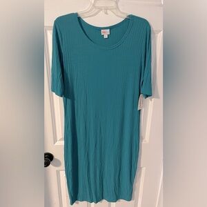 Teal Lularoe Midi Julia dress size XL (18/20)